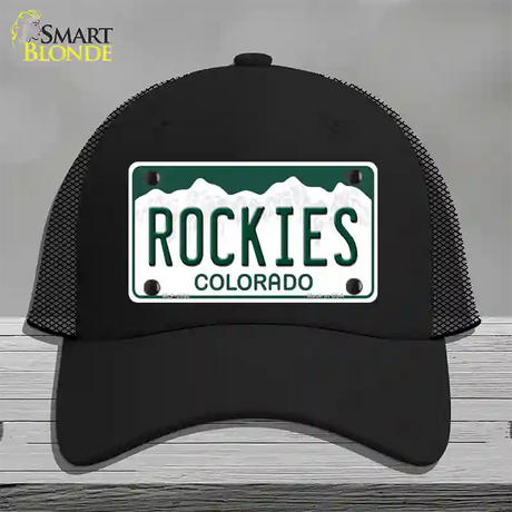 Rockies Colorado State Novelty License Plate Hat Mesh / Black