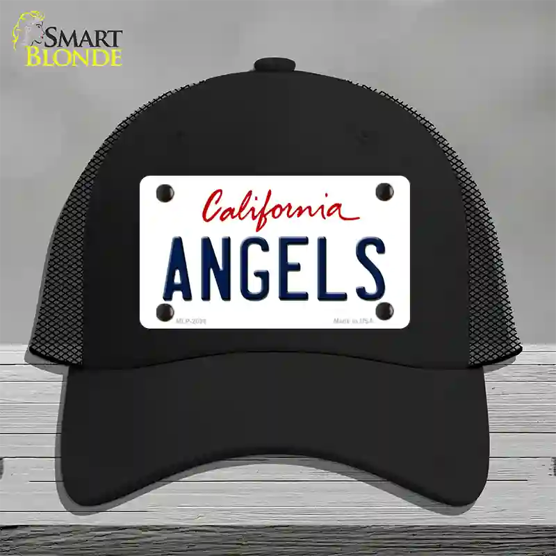 Angels California State Novelty License Plate Hat Mesh / Black