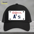 As California State Novelty License Plate Hat Mesh / Black