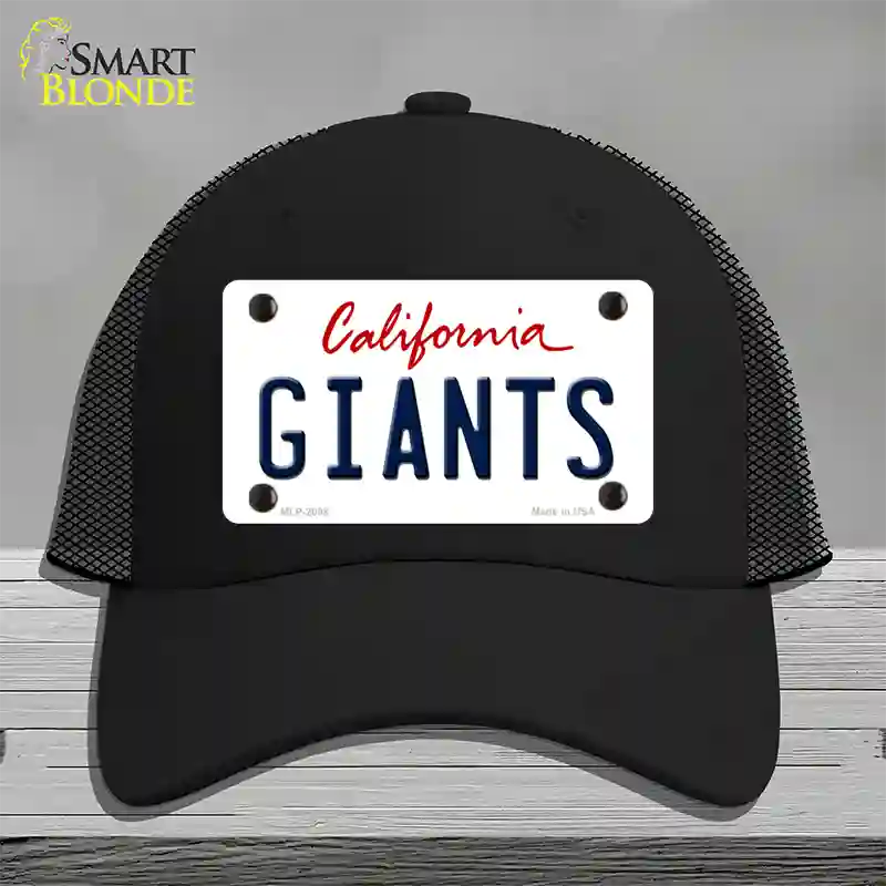 Giants California State Novelty License Plate Hat Mesh / Black