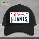 Giants California State Novelty License Plate Hat Mesh / Black