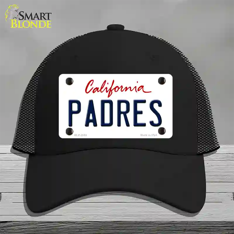 Padres California State Novelty License Plate Hat Mesh / Black