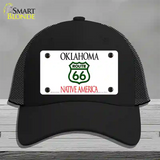 Route 66 Shield Oklahoma Novelty License Plate Hat Mesh / Black