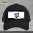 Route 66 Shield Texas Novelty License Plate Hat Mesh / Black