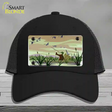 Duck Hunting Camouflage Novelty License Plate Hat Mesh / Black