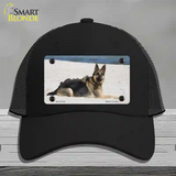 German Shepherd Dog Novelty License Plate Hat Mesh / Black