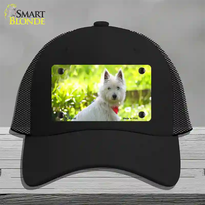 West Highland Dog Terrier Novelty License Plate Hat Mesh / Black