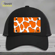 Orange White Giraffe Novelty License Plate Hat Mesh / Black