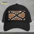 Snake Skin Novelty License Plate Hat Mesh / Black