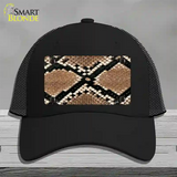 Snake Skin Novelty License Plate Hat Mesh / Black