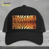 Tiger Pattern Novelty License Plate Hat Mesh / Black