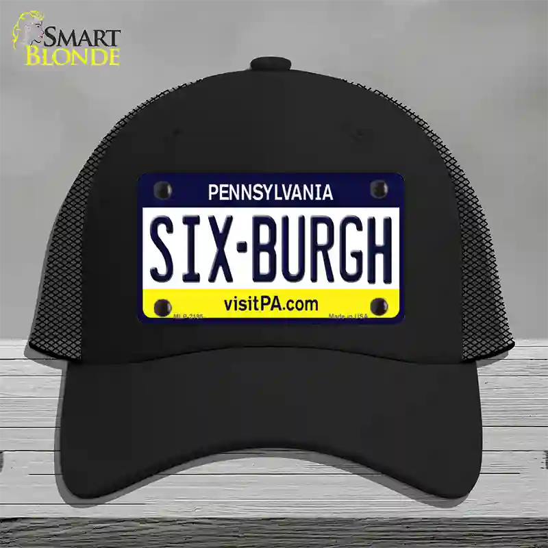 Sixburgh Pennsylvania Steelers Novelty License Plate Hat Mesh / Black