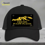 Miners Friends In Low Places Novelty License Plate Hat Mesh / Black