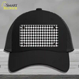 White Black Houndstooth Novelty License Plate Hat Mesh / Black