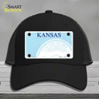 Kansas State Blank Novelty License Plate Hat Mesh / Black