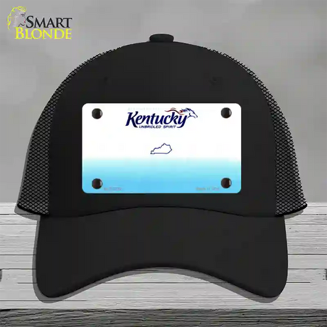 Kentucky State Blank Novelty License Plate Hat Mesh / Black