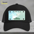 New Hampshire State Blank Novelty License Plate Hat Mesh / Black