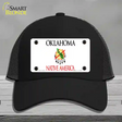 Oklahoma State Blank Novelty License Plate Hat Mesh / Black