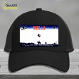 Texas State Blank Novelty License Plate Hat Mesh / Black