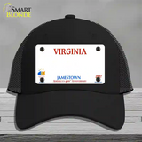 Virginia State Blank Novelty License Plate Hat Mesh / Black