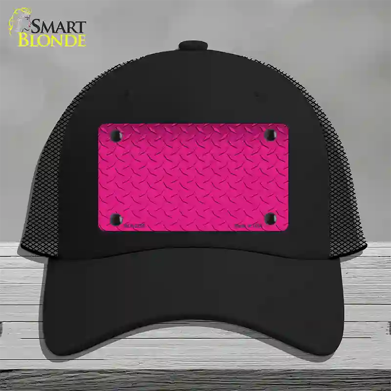 Diamond Pink Novelty License Plate Hat Mesh / Black