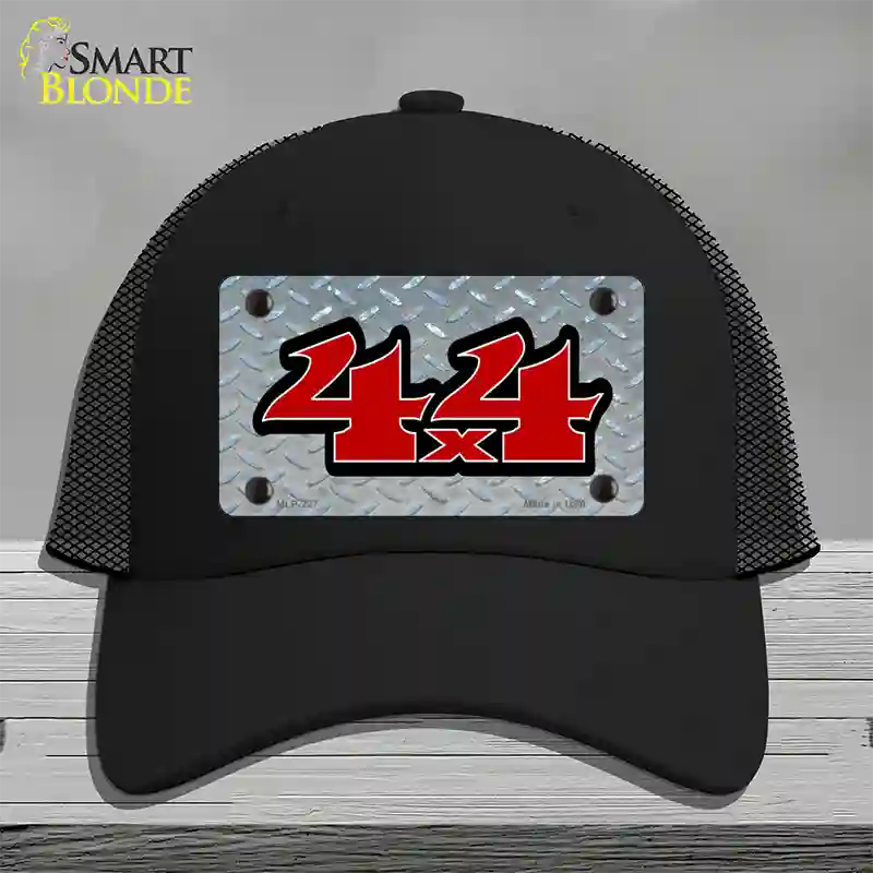 4 X 4 Diamond Novelty License Plate Hat Mesh / Black