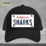 Sharks California State Novelty License Plate Hat Mesh / Black