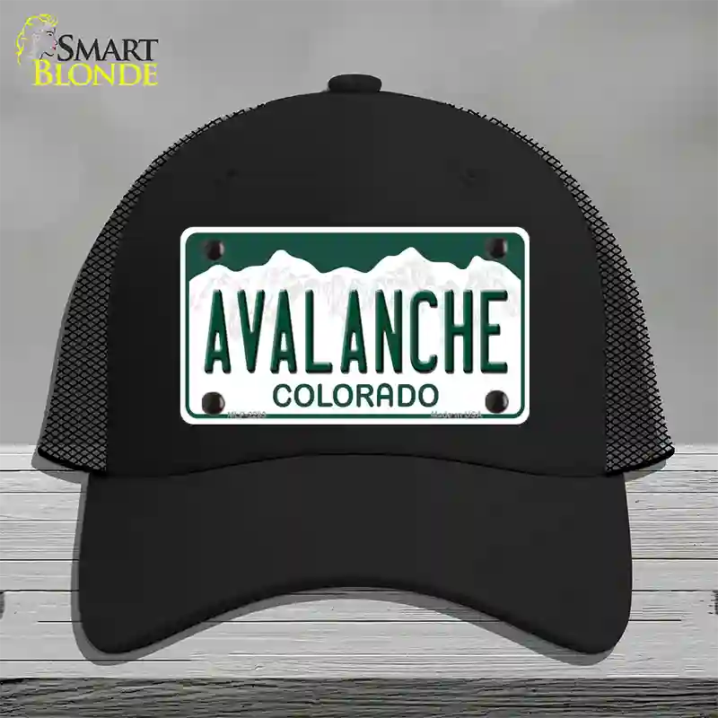 Avalanche Colorado State Novelty License Plate Hat Mesh / Black