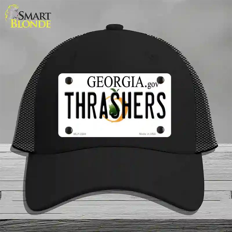 Thrashers Georgia State Novelty License Plate Hat Mesh / Black