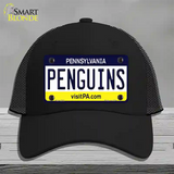 Penguins Pennsylvania State Novelty License Plate Hat Mesh / Black