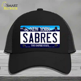 Sabres New York State Novelty License Plate Hat Mesh / Black