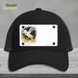 Volleyball Offset Novelty License Plate Hat Mesh / Black