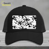 Splatter Black White Novelty License Plate Hat Mesh / Black