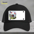 Soccer Ball Offset Novelty License Plate Hat Mesh / Black