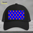 Orange Polka Dots Royal Blue Novelty License Plate Hat Mesh / Black