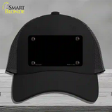 Black Solid Novelty License Plate Hat Mesh / Black