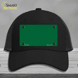 Green Solid Novelty License Plate Hat Mesh / Black