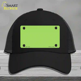 Lime Green Solid Novelty License Plate Hat Mesh / Black