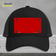 Red Solid Novelty License Plate Hat Mesh / Black