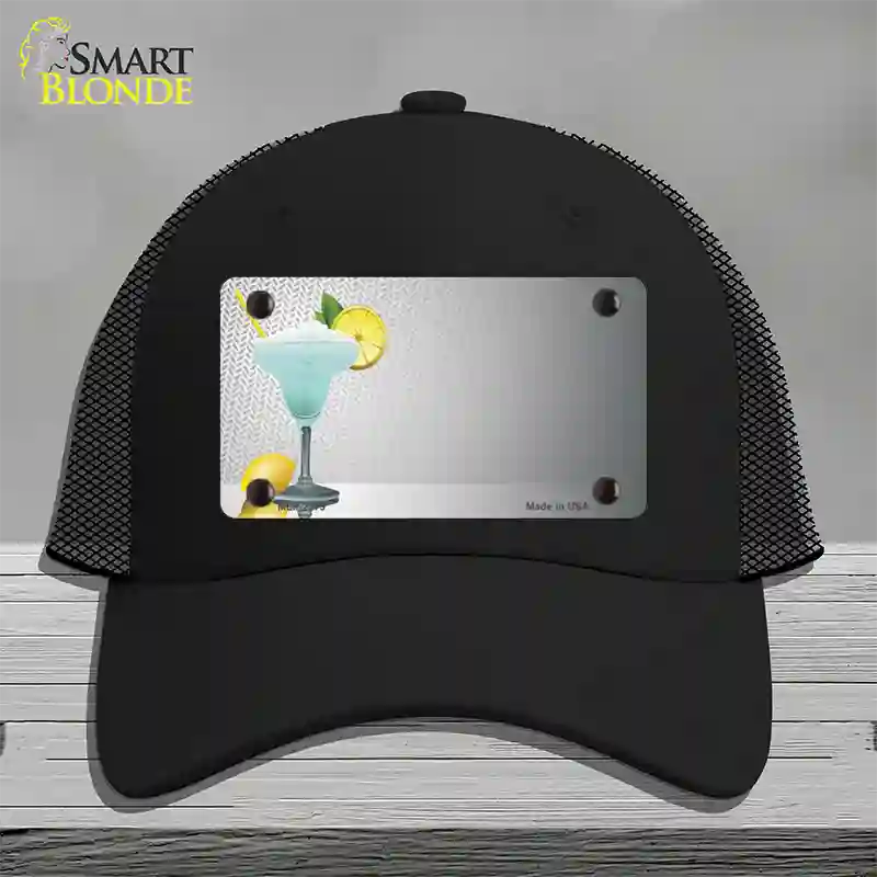 Margarita Time Offset Novelty License Plate Hat Mesh / Black