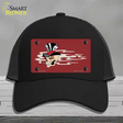 Smokin Joker Top Hat Skull Offset Novelty License Plate Hat Mesh / Black