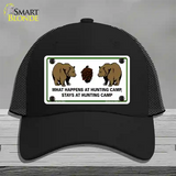 What Happens At Camp Novelty License Plate Hat Mesh / Black