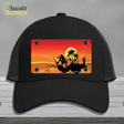 Sunset Surfer Novelty License Plate Hat Mesh / Black