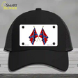 Confederate Crossed Flags Novelty License Plate Hat Mesh / Black