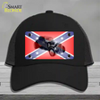 Confederate Flag Hot Rod Novelty License Plate Hat Mesh / Black