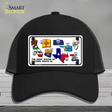 Route 66 Historic 8 Flags Novelty License Plate Hat Mesh / Black