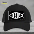 Jesus Fish Novelty License Plate Hat Mesh / Black