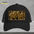 Brown Black Giraffe Brown Centered Hearts Novelty License Plate Hat Mesh / Black