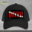 Scuba Diver Novelty License Plate Hat Mesh / Black