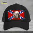 Confederate Flag Bulldog Novelty License Plate Hat Mesh / Black